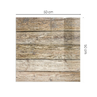 Plaque de sol en verre pour poêle Une disposition de planches avec un motif naturel
