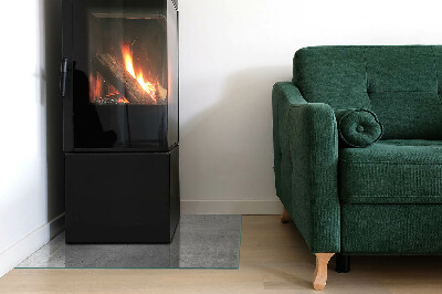 Plaque de sol en verre pour poêle Motif béton brut