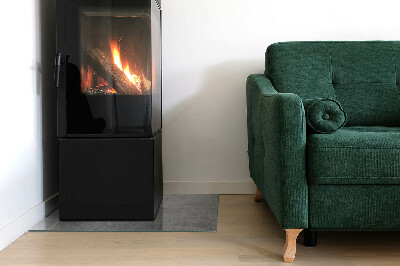 Plaque de sol en verre pour poêle Motif béton brut