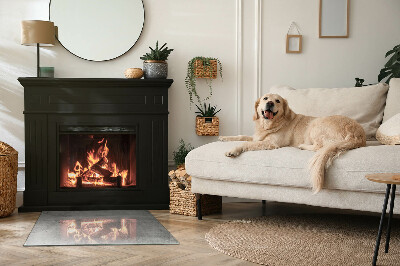 Plaque de sol en verre pour poêle Motif béton brut