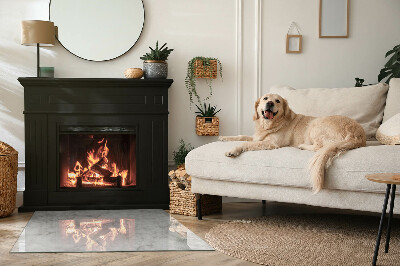 Plaque de sol en verre pour poêle Structure en marbre élégante dans la conception