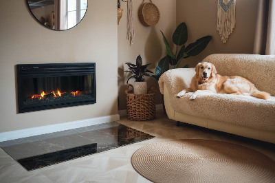 Plaque de sol en verre pour poêle Design classique en marbre