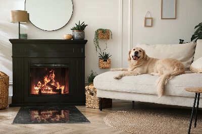 Plaque de sol en verre pour poêle Design classique en marbre