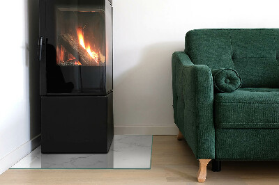 Plaque de sol en verre pour poêle Motif en marbre avec des veines élégantes
