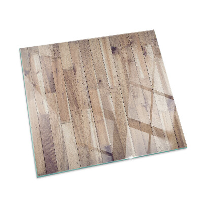 Plaque de sol en verre pour poêle Motif de planche dans un arrangement harmonieux