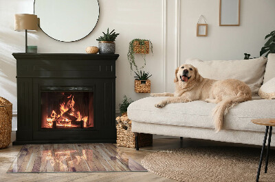 Plaque de sol en verre pour poêle Motif de planche dans un arrangement harmonieux
