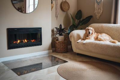 Plaque de sol en verre pour poêle Styliser la surface brute