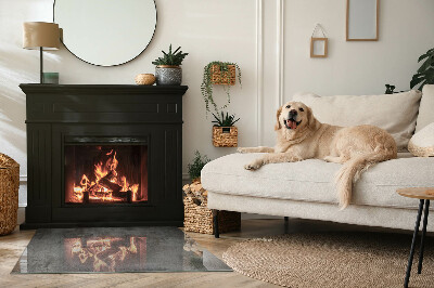 Plaque de sol en verre pour poêle Styliser la surface brute