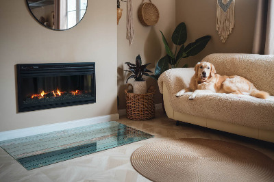 Plaque de sol en verre pour poêle Esthétique rustique des planches du produit