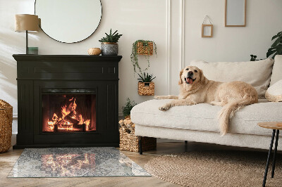 Plaque de sol en verre pour poêle Motifs de mosaïque décoratifs