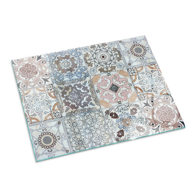 Plaque de sol en verre pour poêle Carreaux à motifs de style mosaïque
