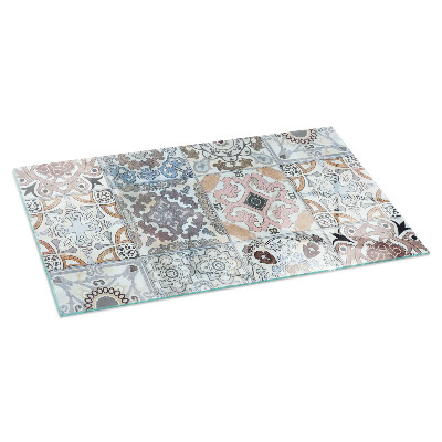 Plaque de sol en verre pour poêle Carreaux à motifs de style mosaïque