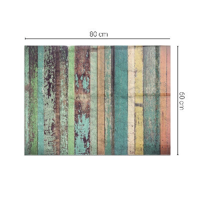 Plaque de sol en verre pour poêle Des planches aux tons très colorés