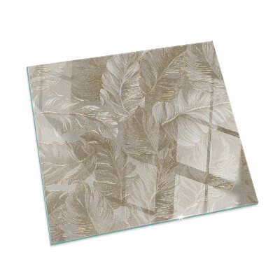 Plaque de sol en verre pour poêle Ornements feuillus dans le style