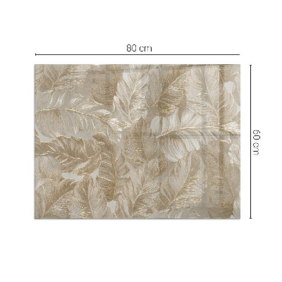 Plaque de sol en verre pour poêle Ornements feuillus dans le style