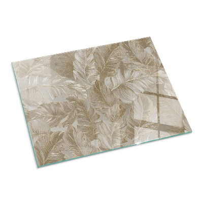 Plaque de sol en verre pour poêle Ornements feuillus dans le style