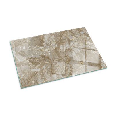 Plaque de sol en verre pour poêle Ornements feuillus dans le style