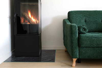 Plaque de sol en verre pour poêle Conception de finition en pierre