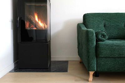 Plaque de sol en verre pour poêle Conception de finition en pierre