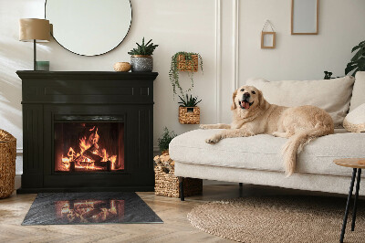 Plaque de sol en verre pour poêle Conception de finition en pierre