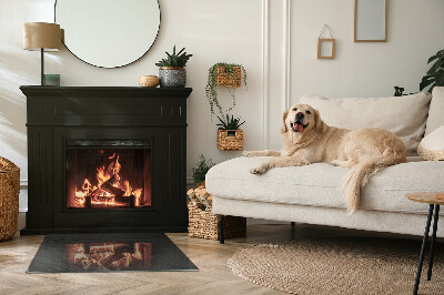 Plaque de sol en verre pour poêle Motif de pavage en pierre