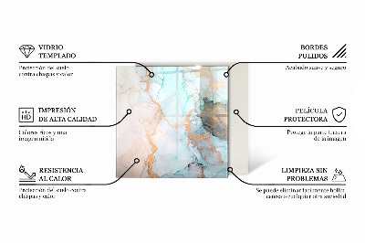 Plaque de sol en verre pour poêle Conception abstraite dans les formes
