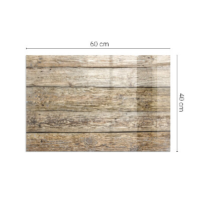 Plaque de sol en verre pour poêle Motif naturel de planches de bois