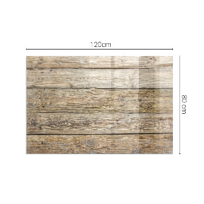 Plaque de sol en verre pour poêle Motif naturel de planches de bois