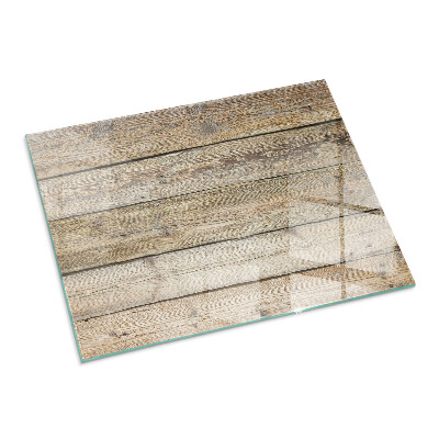 Plaque de sol en verre pour poêle Motif naturel de planches de bois