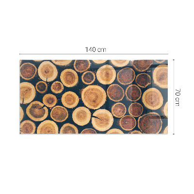 Plaque de sol en verre pour poêle Une boîte avec un motif en bois dentelé