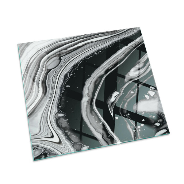 Plaque de sol en verre pour poêle Lignes et vagues dans une version moderne