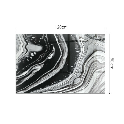 Plaque de sol en verre pour poêle Lignes et vagues dans une version moderne