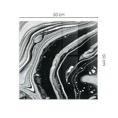 Plaque de sol en verre pour poêle Lignes et vagues dans une version moderne