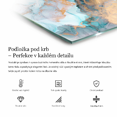 Plaque de sol en verre pour poêle Lignes et vagues dans une version moderne