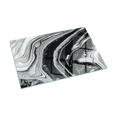Plaque de sol en verre pour poêle Lignes et vagues dans une version moderne