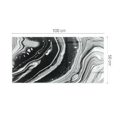 Plaque de sol en verre pour poêle Lignes et vagues dans une version moderne
