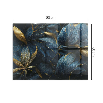 Plaque de sol en verre pour poêle Feuilles chics dans un motif