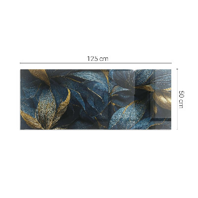 Plaque de sol en verre pour poêle Feuilles chics dans un motif