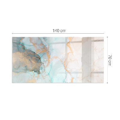 Plaque de sol en verre pour poêle Ondes de couleurs abstraites