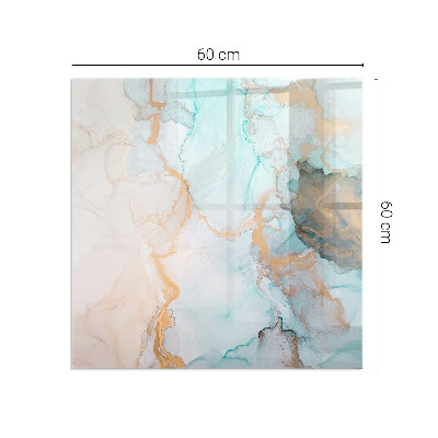 Plaque de sol en verre pour poêle Ondes de couleurs abstraites