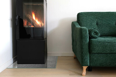 Plaque de sol en verre pour poêle Structure en béton avec style