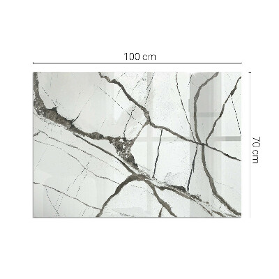 Plaque de sol en verre pour poêle Motif veiné de style marbre