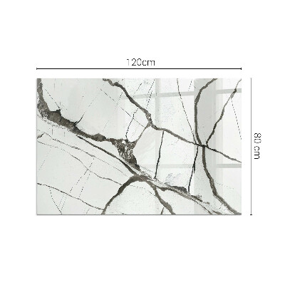 Plaque de sol en verre pour poêle Motif veiné de style marbre