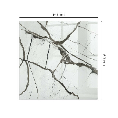 Plaque de sol en verre pour poêle Motif veiné de style marbre