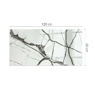 Plaque de sol en verre pour poêle Motif veiné de style marbre