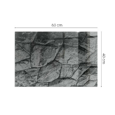 Plaque de sol en verre pour poêle Motif en pierre naturelle