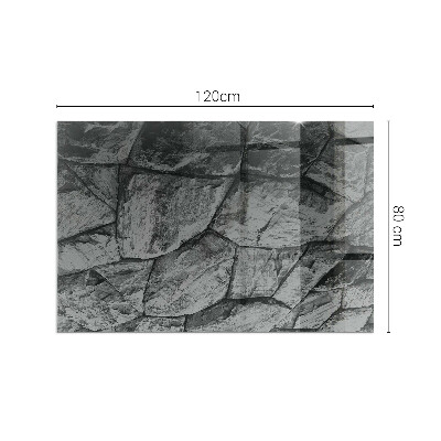 Plaque de sol en verre pour poêle Motif en pierre naturelle