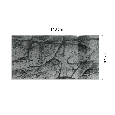 Plaque de sol en verre pour poêle Motif en pierre naturelle