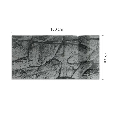 Plaque de sol en verre pour poêle Motif en pierre naturelle