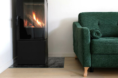 Plaque de sol en verre pour poêle Motif en pierre naturelle